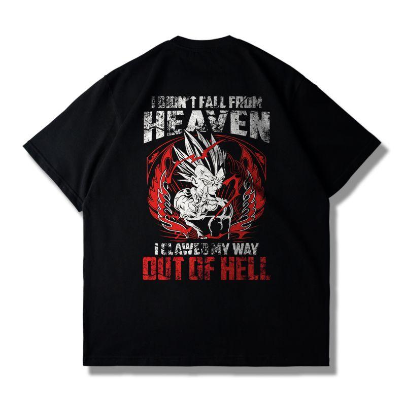 Japanese Animation Tide Dragon Ball Saiyan Wukong Short-sleeved T-shirt Men's and Women's Loose Summer Streetwear