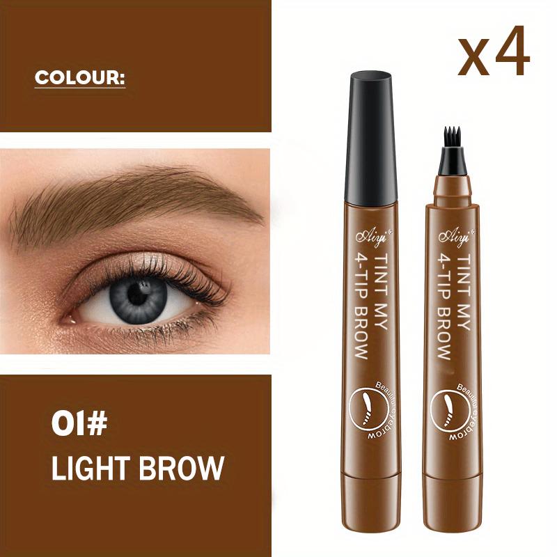 Lápiz de cejas ultrafino resistente al agua y sin maquillaje de larga duración: cepillo para cejas con pelo simulado, resistente al agua y sin mareos, adecuado para mujeres de todas las pieles.