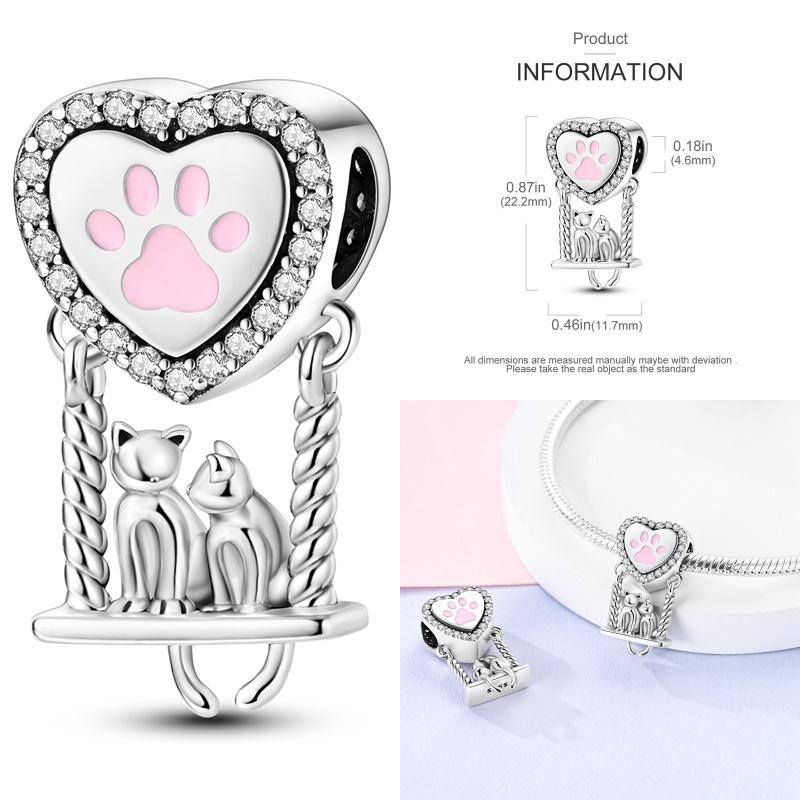 Anhänger Kupfer Original Armbänder Katze Hund Haus Haustier Anhänger Perlen Fein DIY Schmuckherstellung Frauen Geburtstagsgeschenke