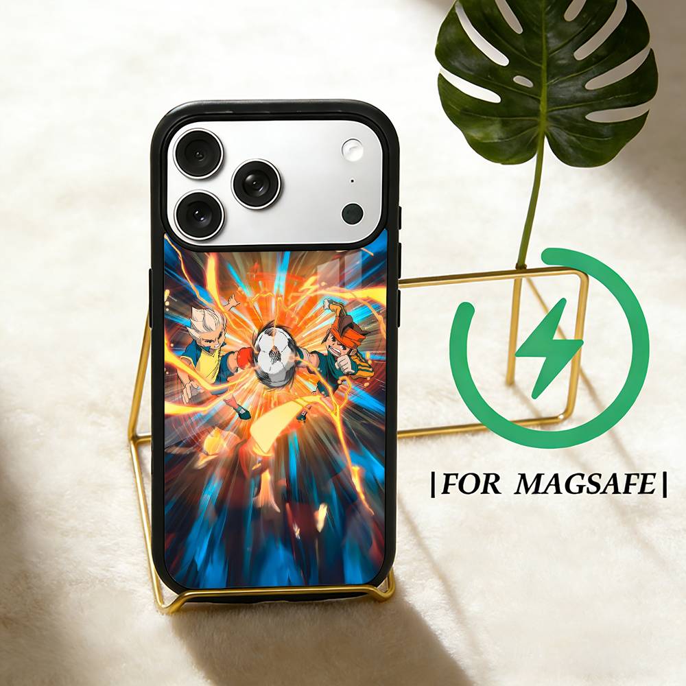 Anime I-Inazuma Eleven Poster Phone Case For iPhone 17 16 15 14 13 12 Pro Max Plus for Magsafe Mirror Wireless Magnetic Cover