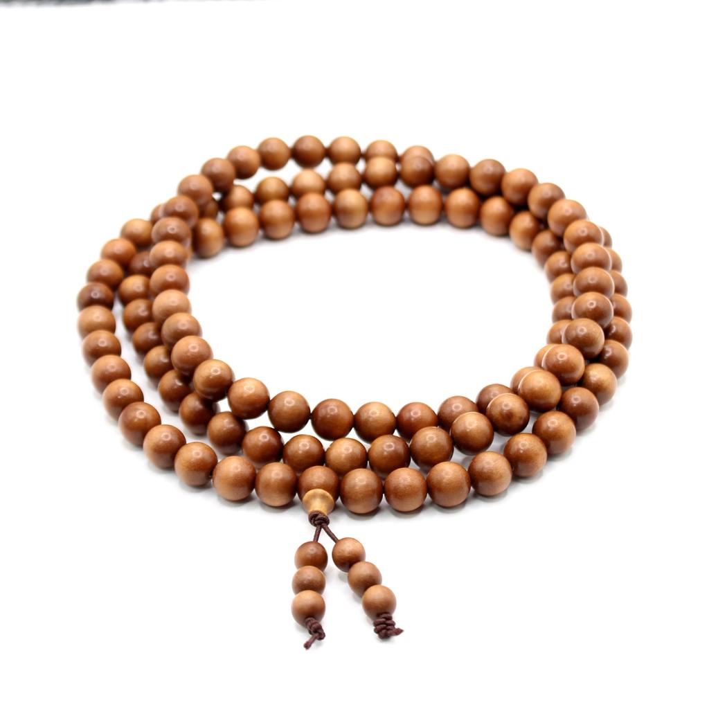Accessories Rosary beads Indian sandalwood Laosan sandalwood sandalwood fragrant wood bracelet 8mm necklace [World Carmelo]