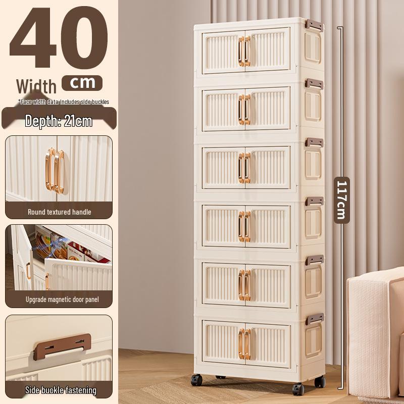 Cross-border Movable Multi-layer Drawer Storage Cabinet for Living Room 1 layer (without universal wheels)