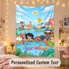 Tapisserie Personnalisée sur Mesure, Impression Toca Boca Texte Nom Personnalisé Art Mural Suspendu pour Chambre à Coucher