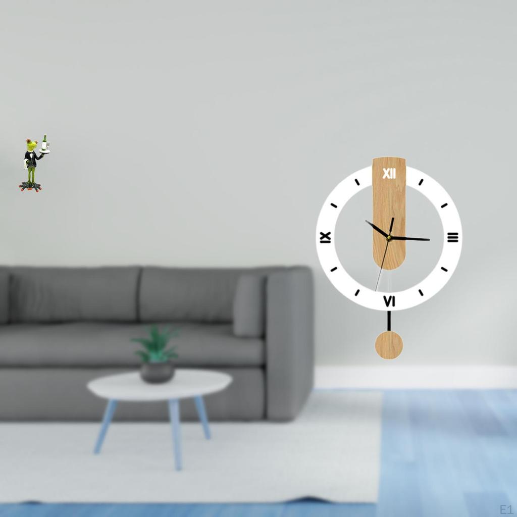 Creative Frog Statue Clock Sculpture with Roman Numerals for Tabletop Fireplace Entrance Shelf And