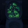 Removable Dolphin Turtle Wall Decor Ocean Themed Glow In The Dark Toilet Seat Stickers, Waterproof PVC Marine Life Decals for Nursery