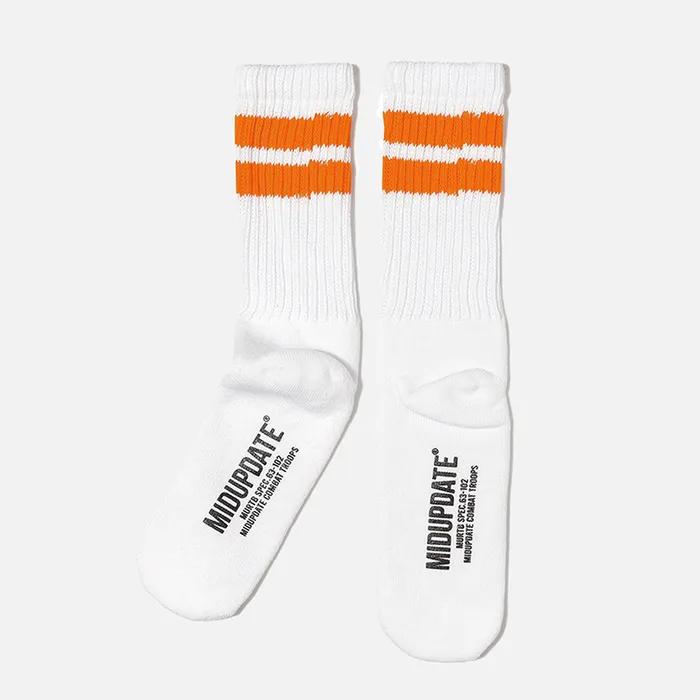 Stripe Color Crew Socks_Orange