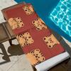 Cartoon tiger-style cute animal pattern polyester microfiber beach towel is highly absorbent, suitable swimming beach outings