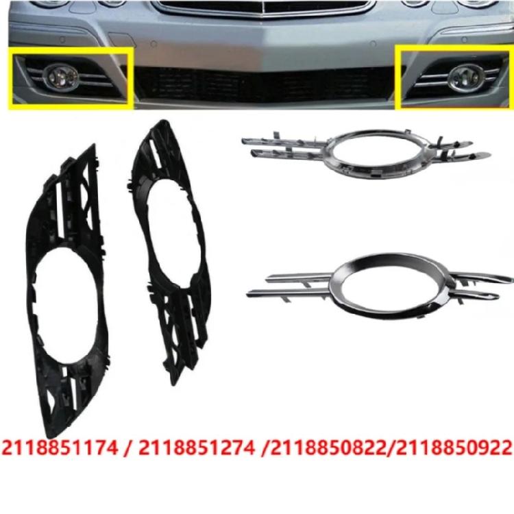 Seamless Fit Fog Lamp Grille Assembly Left Right for E320 E350 E550 E63AMG 2118850822 2118850922 2118851174 2118851274