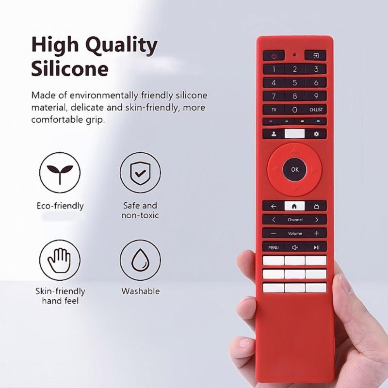 Soft Remote Skin Thickened Remote Protectors Silicone Case Easy Carrying Case Silicone Texture Suitable for ERF3A98T