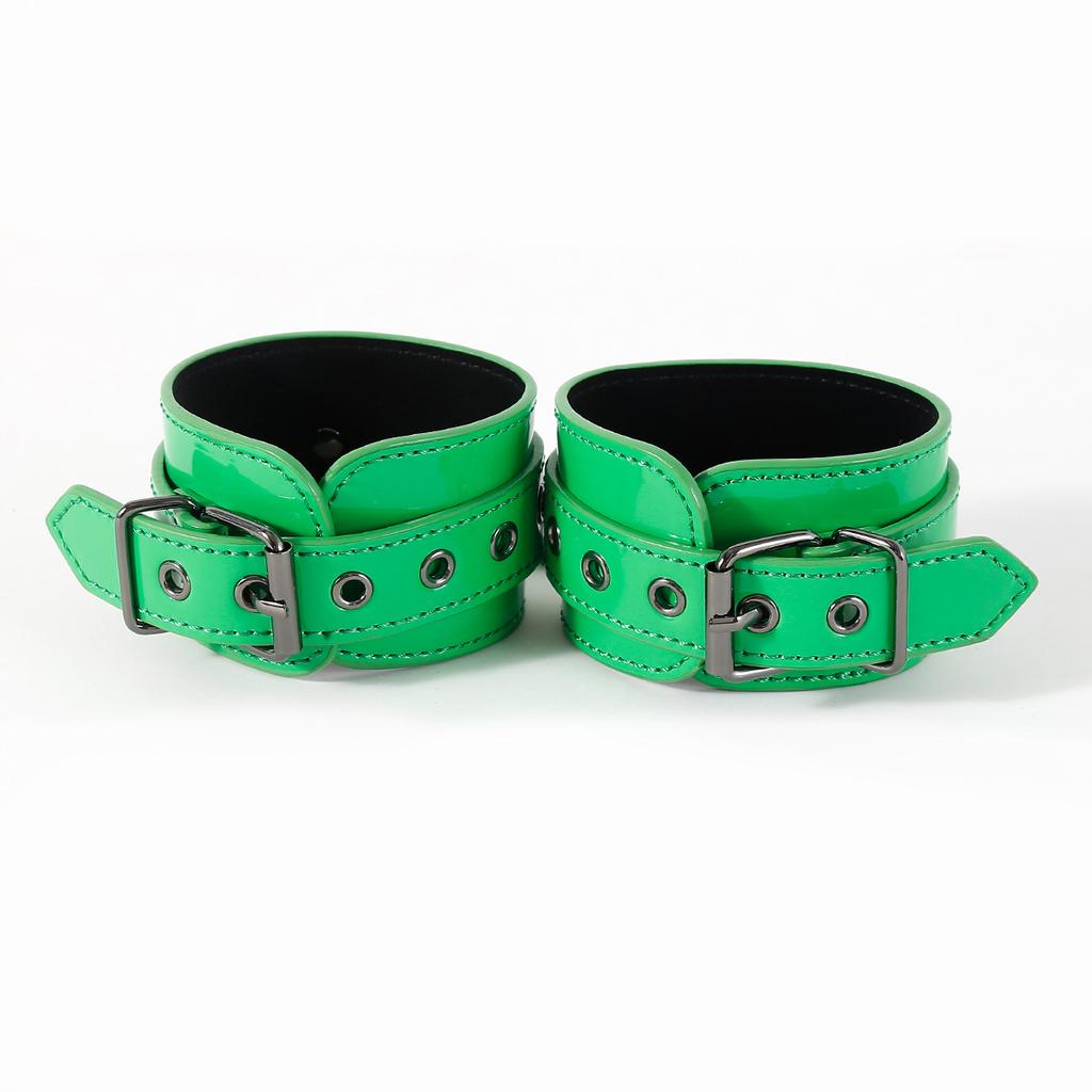 Sm Handcuffs Sex Ankle Cuff Bdsm Bondage Restraints Colored Leather Handcuff Adult Game Erotic Couple Sex Toy