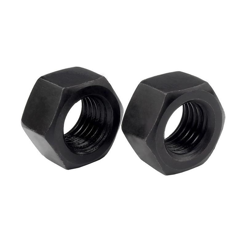 High-Strength Blackened Hex Locknut 8.8/12.9 Grade, Anti-Loosening, GB51 M8 (Grade 8.8)