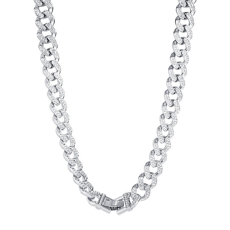 VOYAGE Men's Trendy Cuban Link Chain Necklace - Hip Hop Style Clavicle Chain Accessories