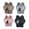 Winter Autumn Warm Gloves Bird Cat Women Men Thermal Cold Protection Hand Warmer Soft Windproof Mittens Outdoor Cycling