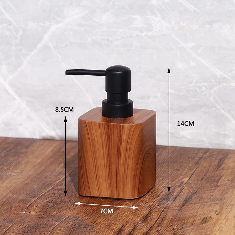 Wood Grain Hand Sanitizer Bottle Household Press Shampoo Water Filling Empty Bottle Hotel Soap Dispenser Bathroom Accessories