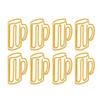 100Pcs Yellow Cute Paper Clips Cup Shape Small Paper Clips Cool Paper Clips Office Supplies