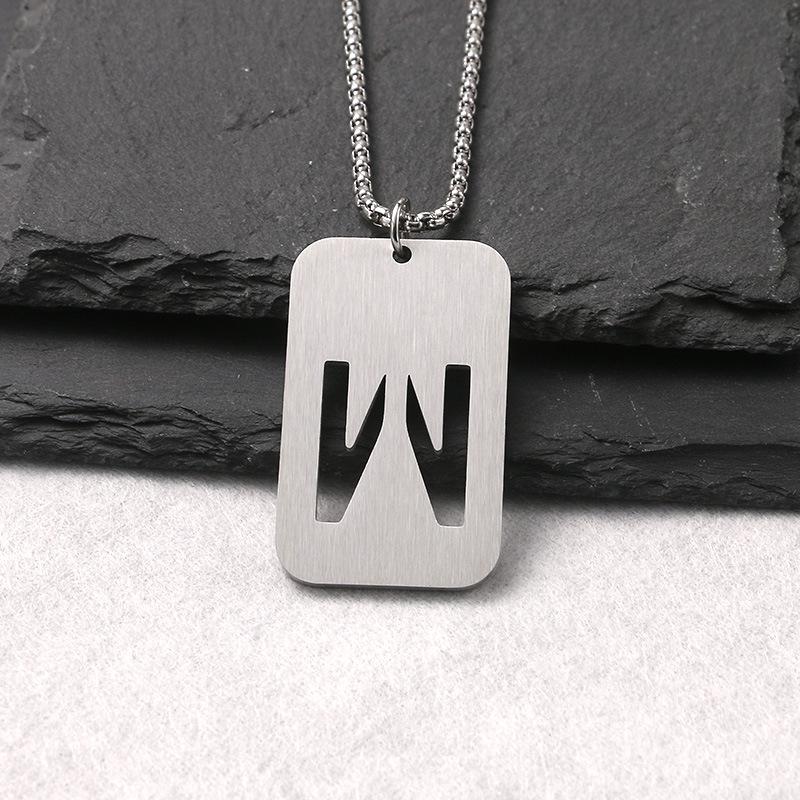 Personalized 2024 Stainless Steel Dog Tag Necklace: Hip Hop Style Long Chain for Couples