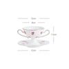 Vergoldetes Blumenmuster Porzellankelchbecher Eisbecher Esstisch Milchkaffeebecher Nachmittagstee Teetasse Obstsaftbecher