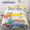 Rugrats  Pattern Bedding Quilt Set  Home Decoration  Gift (1 * Duvet Cover + 2 * Pillowcase  Without Core)