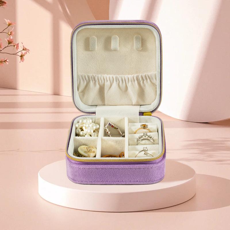 Portable Jewelry Box European Princess Travel Korean Hand Jewelry Jewelry Bag Earrings Ring Small Storage Box
