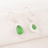 Green Cat's Eye 925 Solid Sterling Silver Earrings, Handmade Gemstone Earrings Jewelry, Gifts For Wife Brand New Earrings
