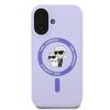 Karl Lagerfeld Klhmp16Sscmkcrhu Iphone16 6.1 Fioletowy/Purple Hardcase Silicone Karl&Choupette Ring Magsafe