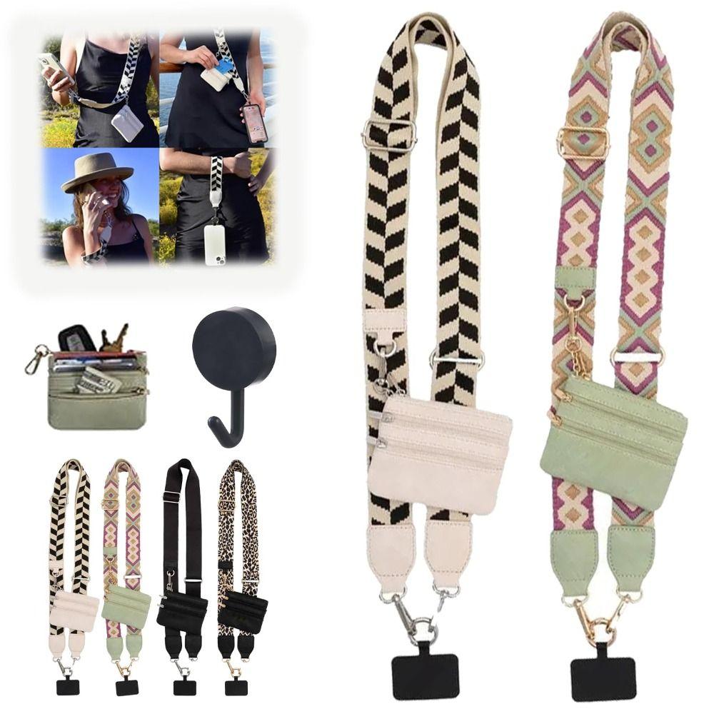 

With Zipper Pocket Mobile Phone Organizer Portable Phone Accessories Gifts Phone Strap
