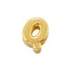 Gold Plated Brass Eco-Friendly Plating A-Z Initial Letter Beads, Cute DIY Jewelry Making Accessories Beads:VZ442