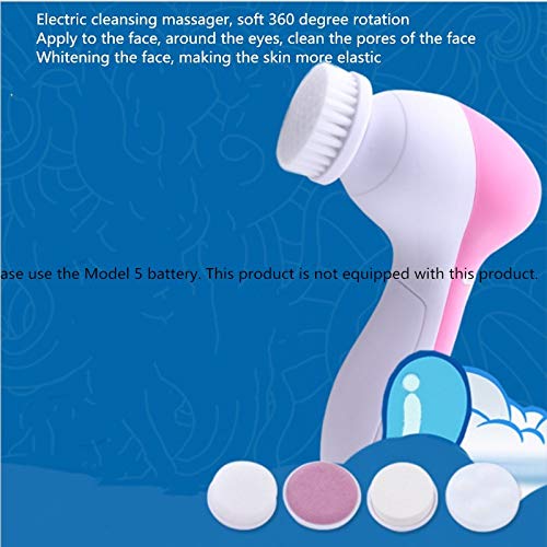 AHCS Acupressure Electric Portable 5-in-1 Anti-aging Facial Exfoliating Dead Skin Cells Scrubber-Deeply Cleaning Massager Brush
