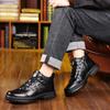 Men's Winter Warm High-Top Leather Shoes with Velvet Lining