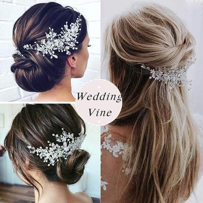 Crystal Wedding Hair Combs Gift Women Bridal Flower Headbands Accessories Headpiece Bride