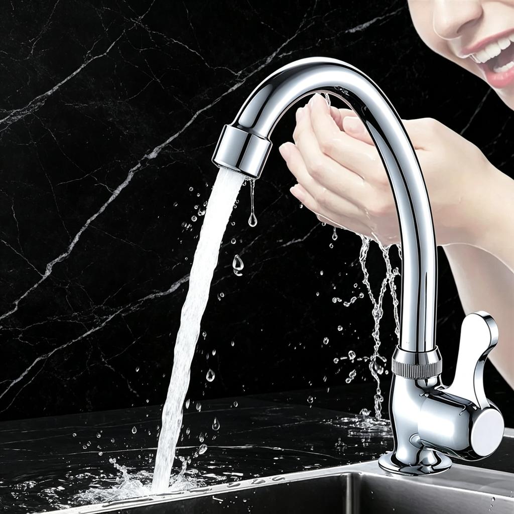 Kitchen Vertical Dish Basin Faucet Plastic Steel Kitchen Faucet Water Purifier Single Lever Hole Cold Tap Kitchen Accessories