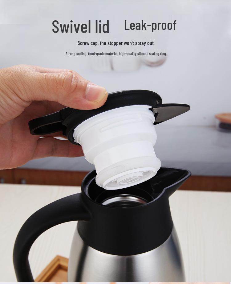 304 Stainless Steel Insulated Teapot Thermos Flask, Large Capacity 24-Hour Hot Water Bottle
