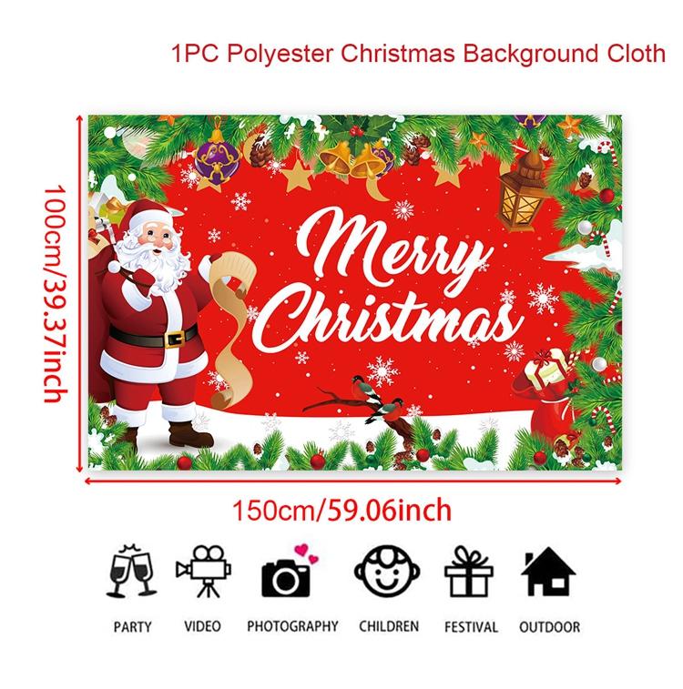 Christmas Backdrop Background Merry Christmas Decorations For Home 2025 Navidad Noel Kerst Natal Xmas Decor Supplies Gifts