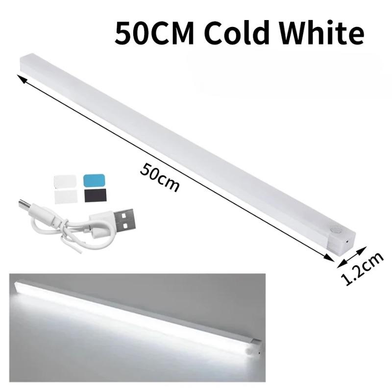 Motion Sensor Light Wireless Rechargeable LED Night Light Closet Cabinet Wardrobe Lamp Kitchen Staircase Backlight 20/50cm