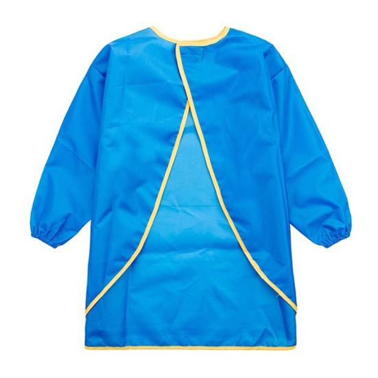 Kids Solid Color Waterproof Long Sleeve Painting Apron Feeding Smock Bib Coat
