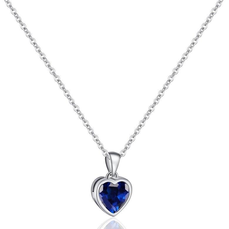 Real Money 925 Sterling Silver Simple Crystal Love Heart Pendant Necklace for Women Clavicle Chain Birthday Party Jewelry Gift