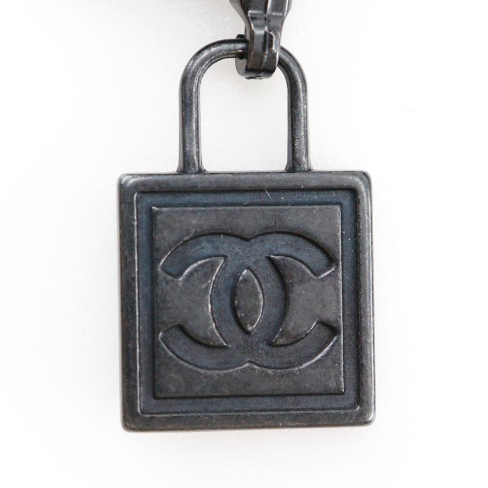 Chanel Sports Line Cardigan P22075V01420 Side Logo 03A Black Wool Women Used