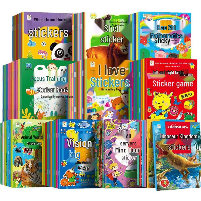Cartoon Sticker Book for Toddlers: Ages 0-6 Concentration Training