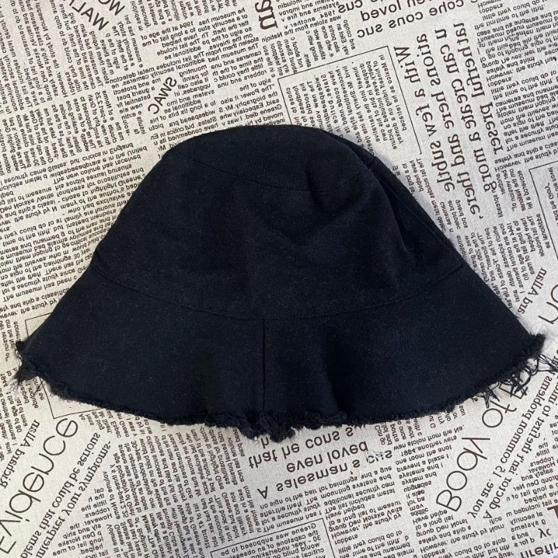 New sunscreen bucket hat rough edge bucket hat women's summer visor simple hat basin hat