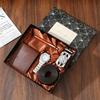 Premium Men's Souvenir Gift Set Custom Logo Leather Wallet Belt Watch Sunglasses 4-Piece Valentine Birthday Luxury Box