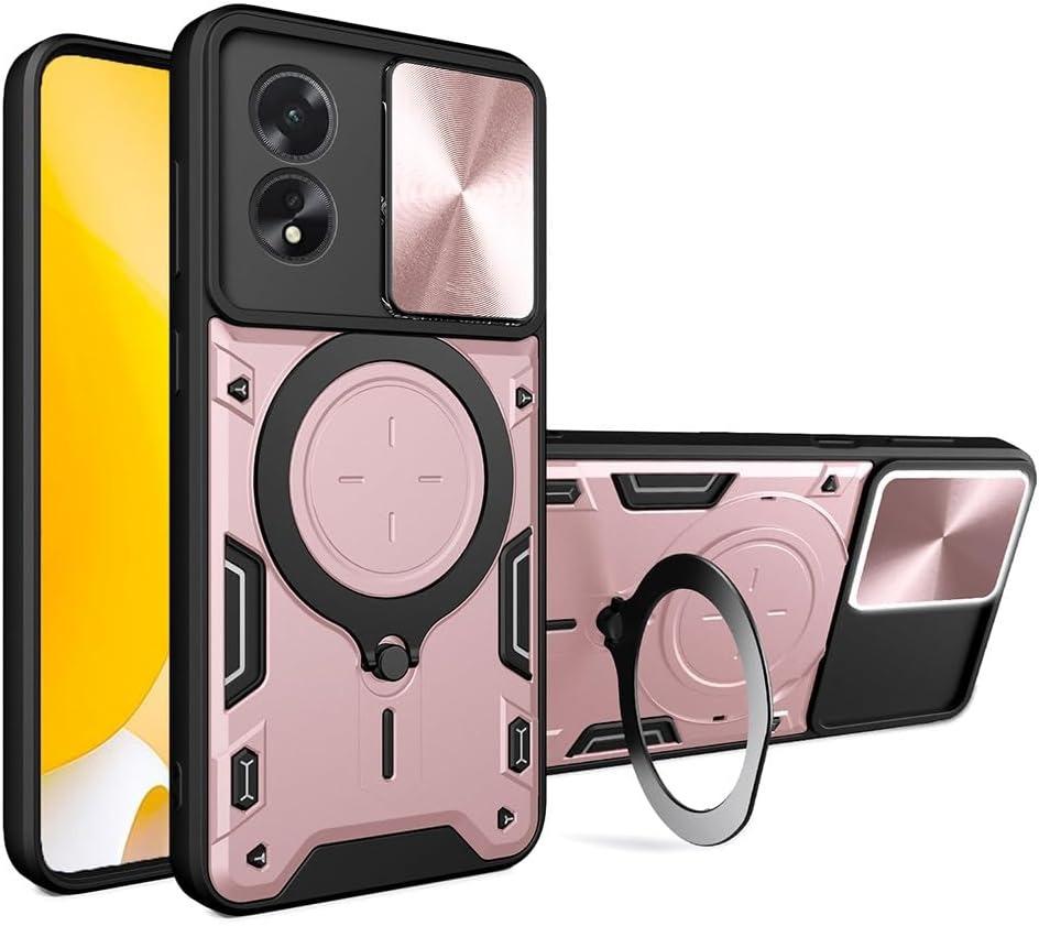 

Защитный чехол Kickstand Armor для OPPO A60 A80 A79 5G A18 A38 A58 A78 A98 5G, защитный чехол для объектива, противоударный чехол Funda Coque Capa OPPO A3 Pro 5G розового золота