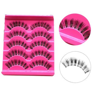 5 Pairs Long Cross Natural Thick Black Eye Lashes Extension False  Eyelashes Handmade