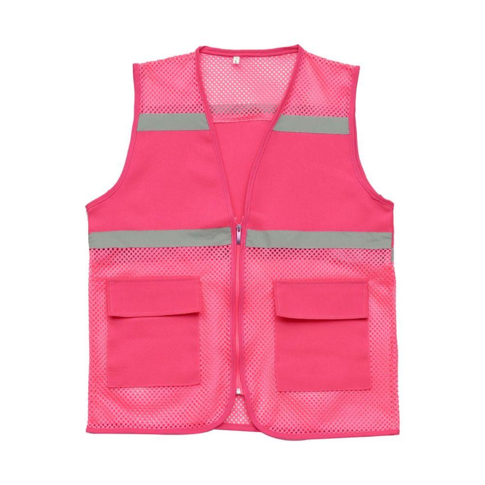 Vest With Reflective Strips Black Mesh Vest Safety Vest  Construction Traffic Railway Metro Workers