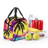Summer Beach Sunset Palm Tree Design Insulated Lunch Bag for Women Kids Portable Food Boxes Thermal Lunch Box Tote