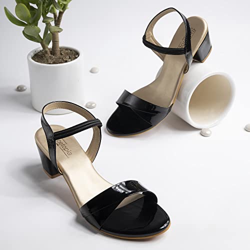 Shoetopia Women S Flat Sandal (8 Uk) /Black 8 UK