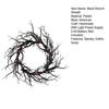 Halloween Black Branch Wreath for Front Door 18 Inch Spooky Gothic Artificial Twig Wreath for Indoor Outdoor Wall Window Halloween Decor