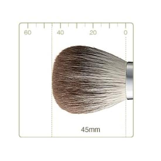 Authentic Kumano Brush Chikuhodo Silver Fox Powder Brush with Black Handle Hiroshima Regular Series Makeup Brush CHIKUHODO (R-P8) (Black)