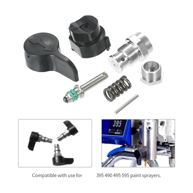 Heavy Duty Airless Sprayer Pressure Relief Drain Valves Kit for 390 395 490 495 595 Machines Corrosions Resistant Build