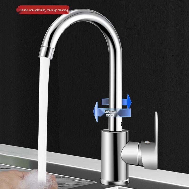 Kitchen Sink Hot & Cold Faucet with 360° Swivel Spout