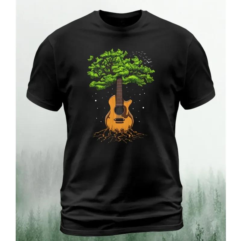 Vintage Tree Pattern 3d Print T-shirts Loose Oversized Fashion Sports Tops Street Casual Men's T-shirts